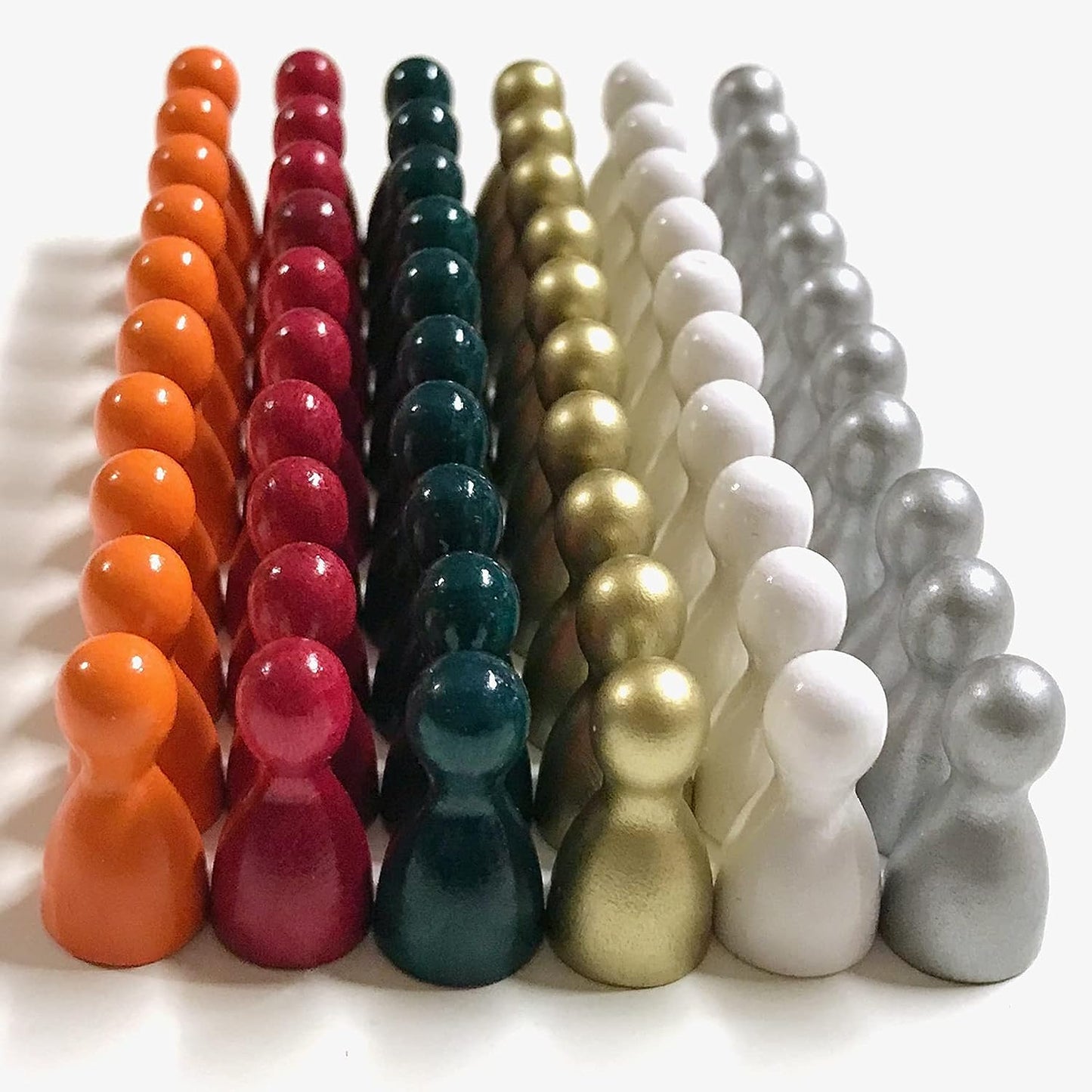 Spieltz Halmakegel aus Holz Standardgröße 12/24 mm, bunte Mischung, 60 Kegel