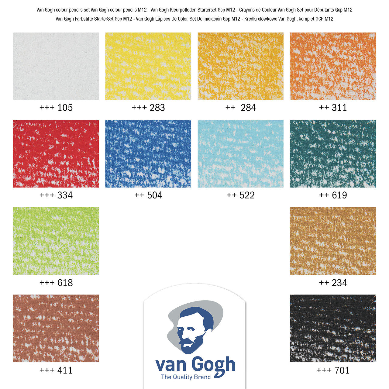 Van Gogh- Starter-Set - Pastellstifte (12 Farben)