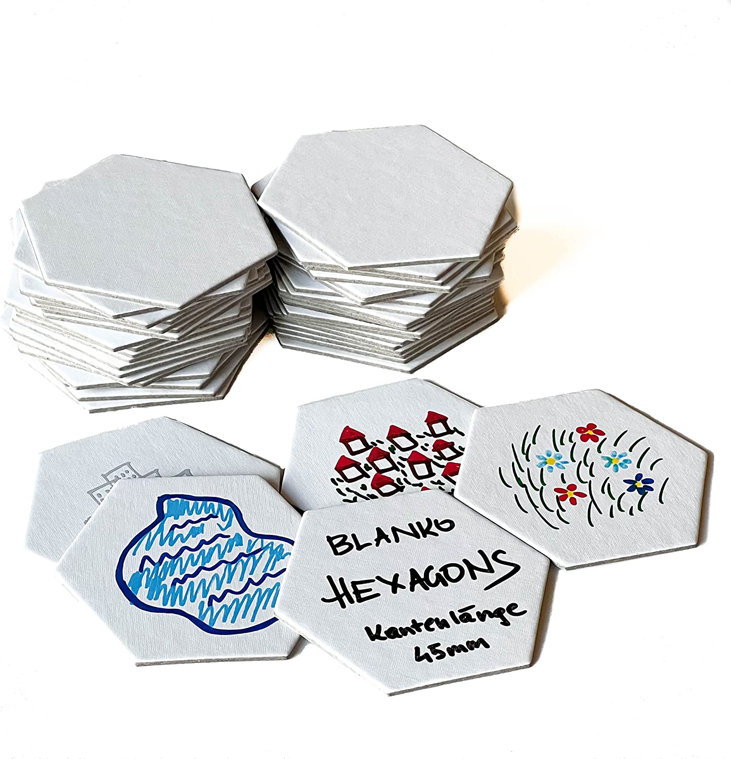 Spieltz Blanko Hexagons 4,5 cm