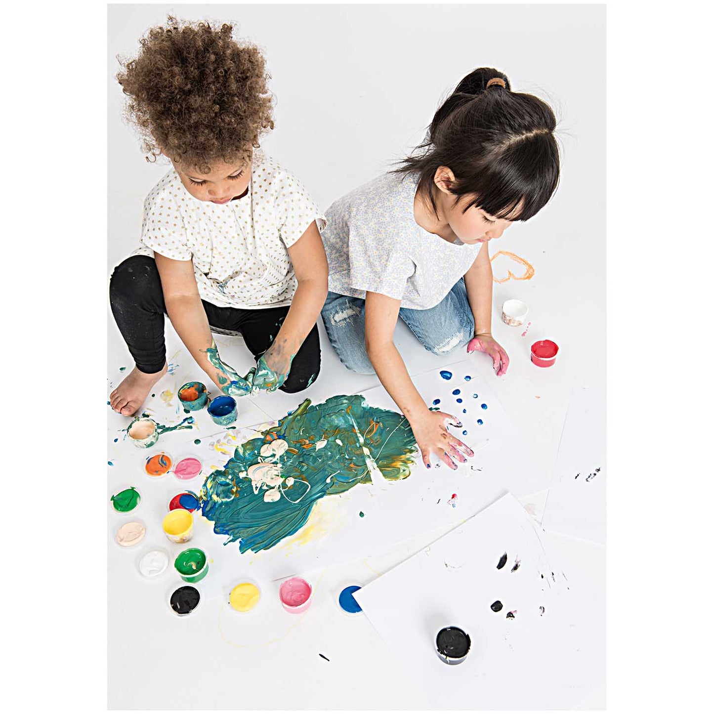 Rico Design- Fingerfarbe-Set 6x100ml