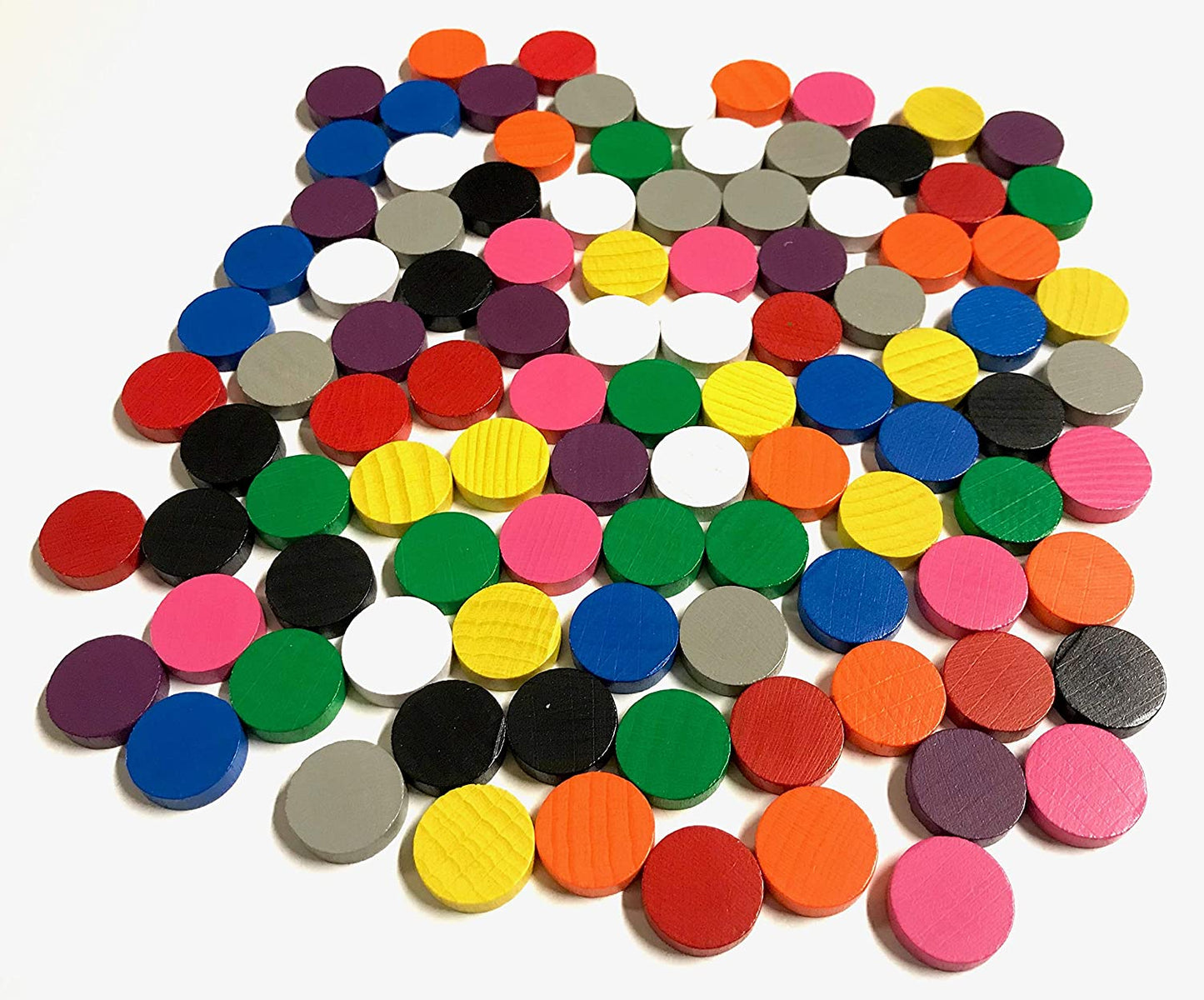 Spieltz Spielchips Scheiben aus Holz 15/4 mm, 10 Farben