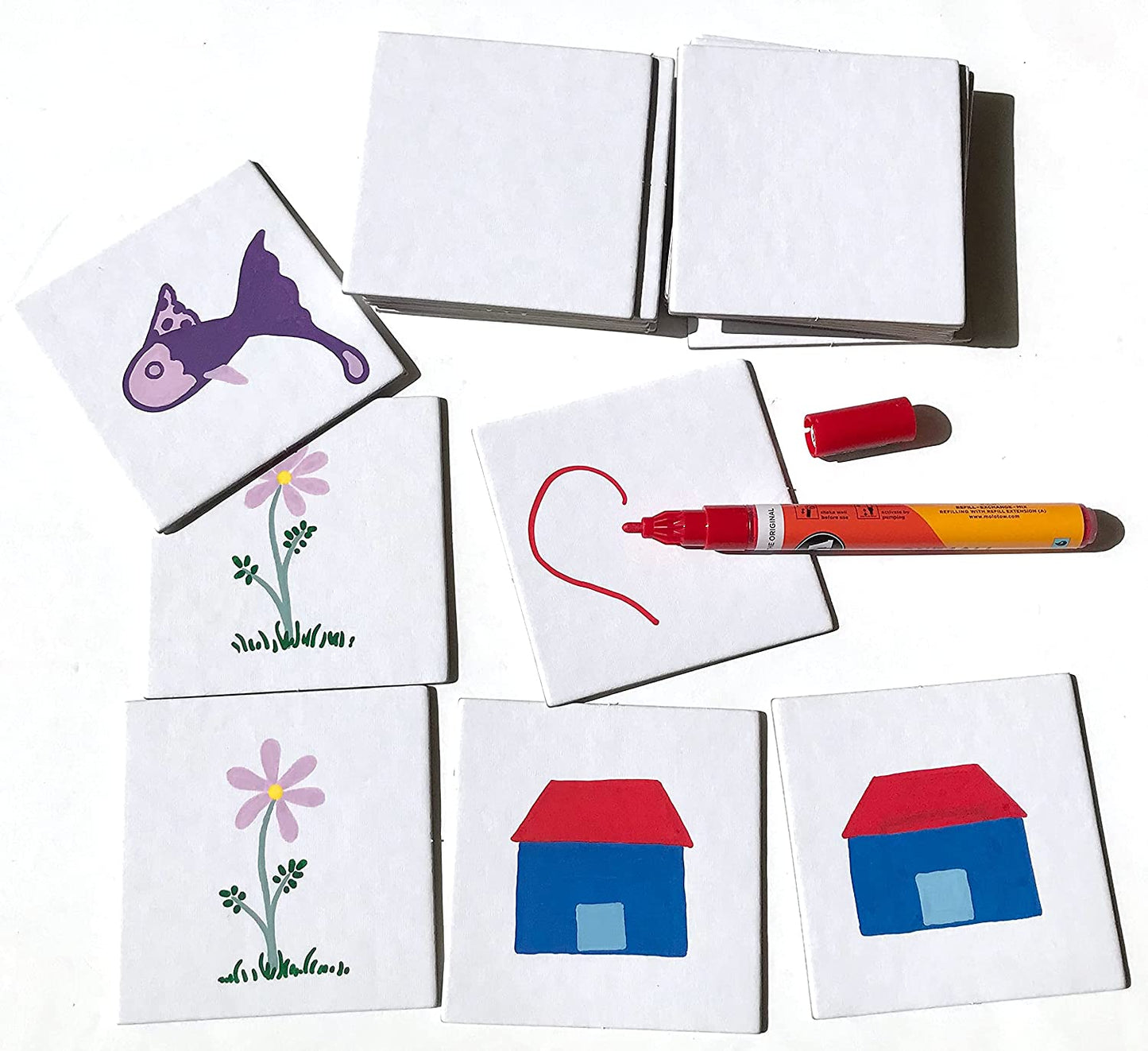 Spieltz Blanko Memo Karten XL 8 cm