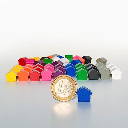 Spieltz Spielsteine aus Holz, kleines Haus 12x13x12 mm, für Brettspiele