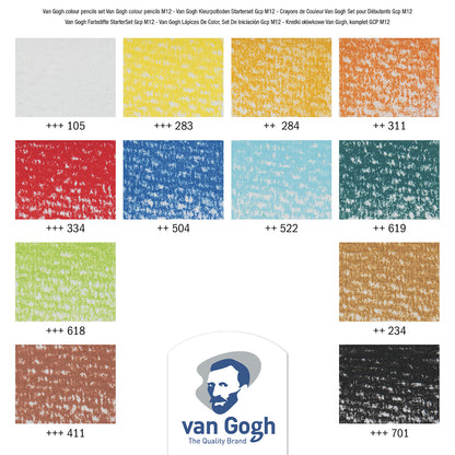 Van Gogh- Starter-Set - Pastellstifte (12 Farben)