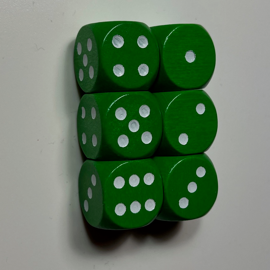Spieltz Augenwürfel aus Holz 25 mm, lose