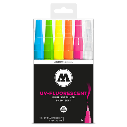 Molotow - UV-Fluorescent Basic-Set (6 Softiner)