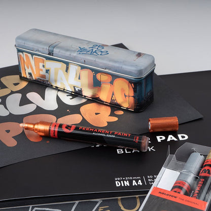 Molotow - Permanent Paint Metallic Marker-Set 4mm (3 Marker)