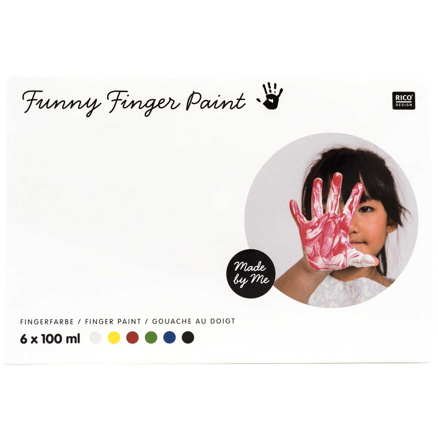 Rico Design- Fingerfarbe-Set 6x100ml