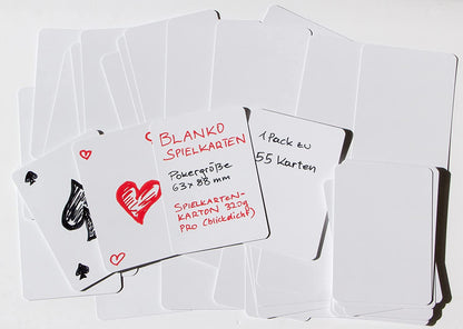 Spieltz Blanko Spielkarten Pokergröße (63x88 mm), lackiert