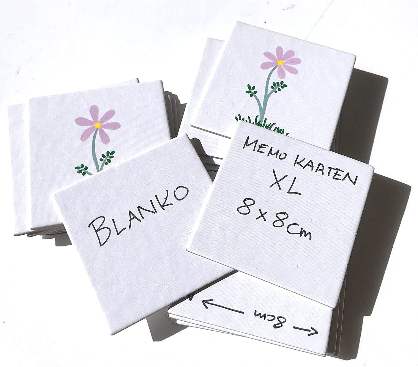 Spieltz Blanko Memo Karten XL 8 cm