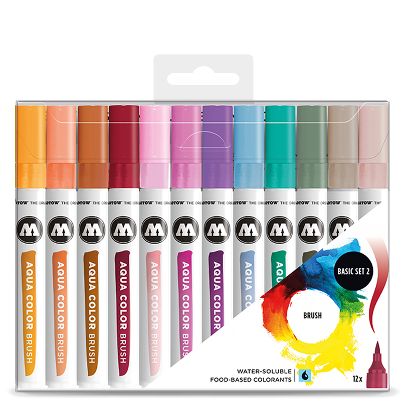 Molotow - Aqua Color Brush (12 Marker)